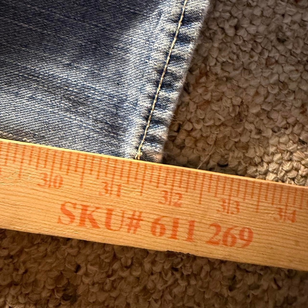 Polo Ralph Lauren Light Wash Straight Leg Jeans Distressed Y2K Denim Pants 36x32 - Picture 3 of 8